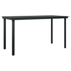 5-tlg. Garten-Essgruppe mit Kissen Grau Poly Rattan Glas