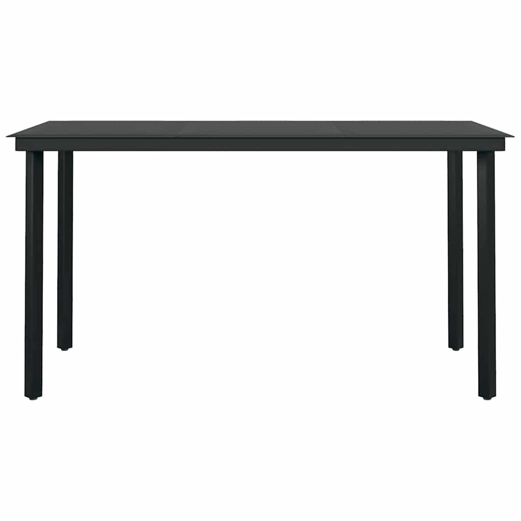 5-tlg. Garten-Essgruppe mit Kissen Grau Poly Rattan Glas