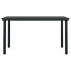 5-tlg. Garten-Essgruppe mit Kissen Braun Poly Rattan Glas