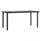 7-tlg. Garten-Essgruppe mit Kissen Braun Poly Rattan Glas