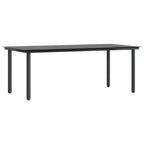 7-tlg. Garten-Essgruppe mit Kissen Braun Poly Rattan Glas
