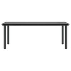 9-tlg. Garten-Essgruppe mit Kissen Braun Poly Rattan Glas