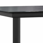 7-tlg. Garten-Essgruppe mit Kissen Schwarz Poly Rattan Glas