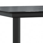5-tlg. Garten-Essgruppe mit Kissen Grau Poly Rattan Glas
