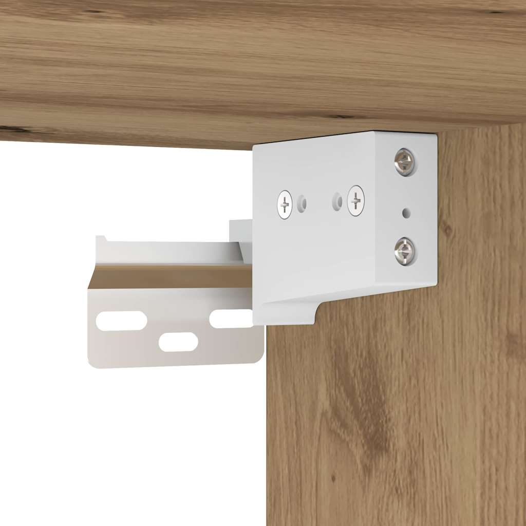 Badezimmermöbel-Set mit Regal mit Tür 2 pcs Braun Holzwerkstoff