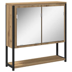 Badezimmermöbel-Set mit Regal mit Tür 2 pcs Braun Holzwerkstoff