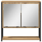 Badezimmermöbel-Set mit Regal mit Tür 3 pcs Braun Holzwerkstoff
