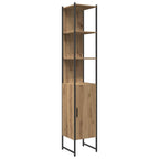 Badezimmermöbel-Set mit Regal mit Tür 3 pcs Braun Holzwerkstoff