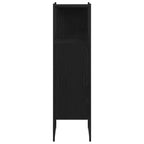 Badezimmermöbel-Set mit Regal 3 pcs Schwarz Holzwerkstoff