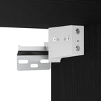 Badezimmermöbel-Set mit Regal 3 pcs Schwarz Holzwerkstoff