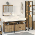 Badezimmermöbel Set mit Regal 4 pcs Artisan-Eiche Holzwerkstoff