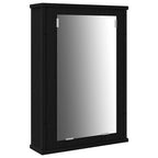 Badezimmermöbel-Set 4 pcs Schwarz Eichen-Optik Holzwerkstoff