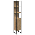 Badezimmermöbel-Set mit Regal mit Tür 4 pcs Braun Holzwerkstoff