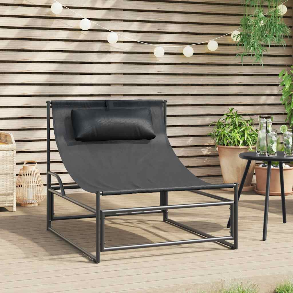 Gartenliege Anthrazit 87x74x73 cm Stahl und Textilene