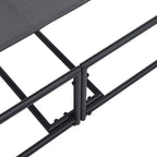 Gartenliegestuhl 2 pcs Schwarz Pulverbeschichteter Stahl