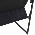 Stuhl mit Kissen 4 pcs Schwarz und Anthrazit Textilene