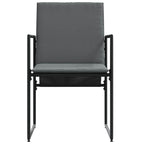 Stuhl mit Kissen 4 pcs Schwarz und Anthrazit Textilene