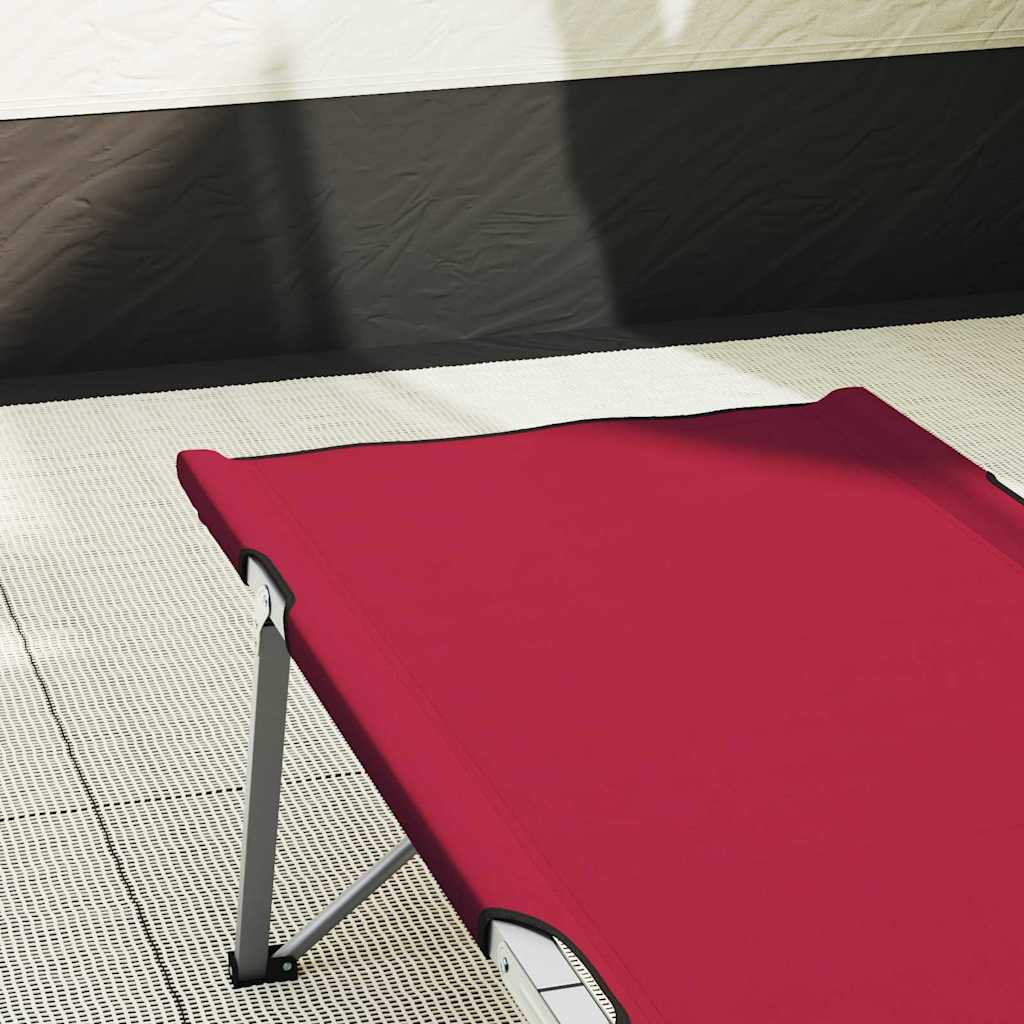 Klapp Schlafbett fürs Camping Rot 194 x 62,5 x 42,5 cm