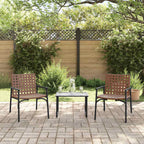 Gartenstuhl 2 pcs Braun 78 x 55,5 x 75,5 cm Poly-Rattan
