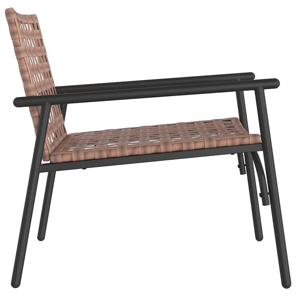 Gartenstuhl 2 pcs Braun 78 x 55,5 x 75,5 cm Poly-Rattan