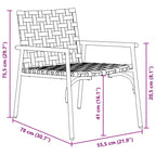 Gartenstuhl 2 pcs Braun 78 x 55,5 x 75,5 cm Poly-Rattan