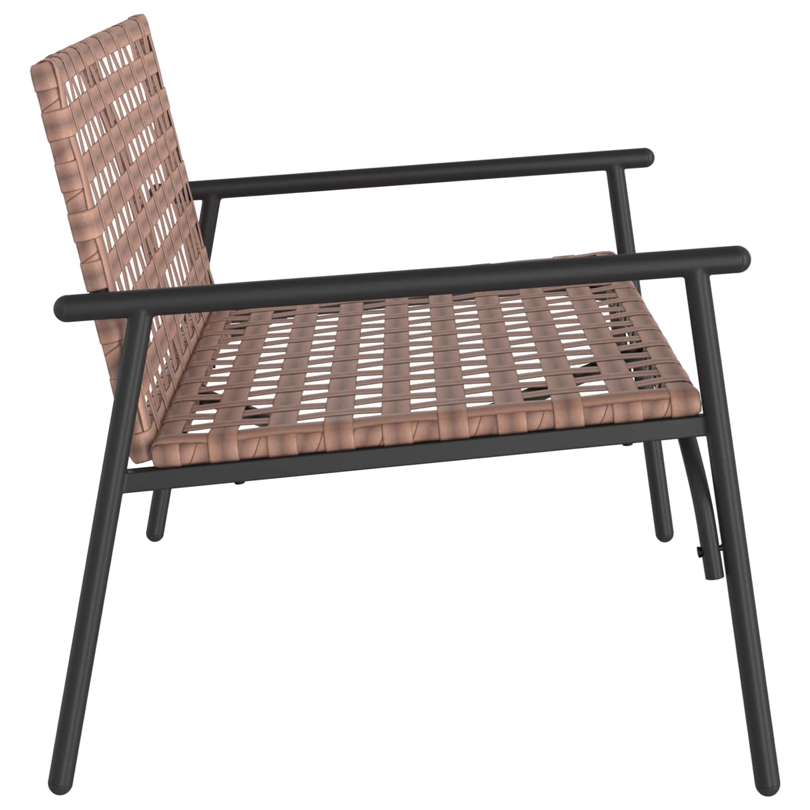 Gartenstuhl Braun 110,5 x 79 x 75,5 cm Poly-Rattan