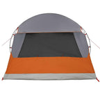 Dome Zelt für 4 Personen Grau und Orange 455 x 252 x 178 cm
