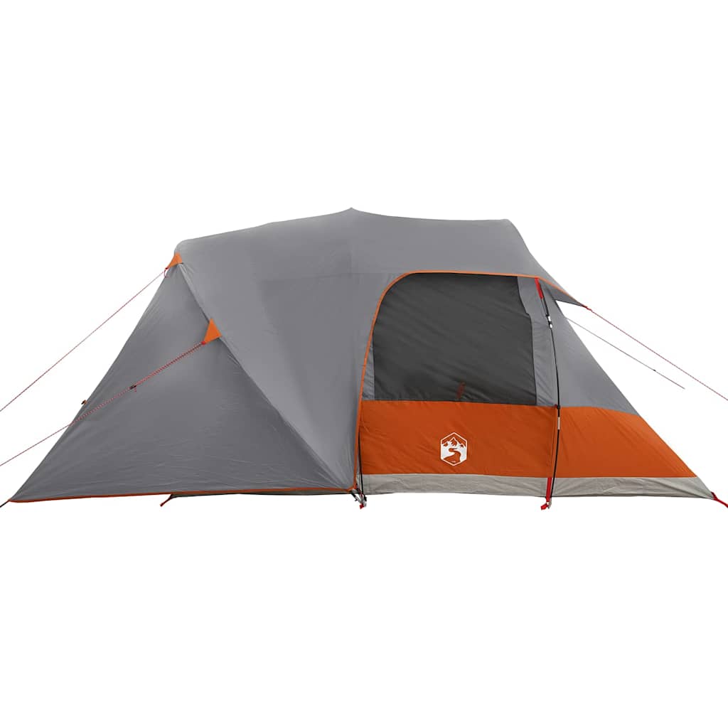 Dome Zelt für 4 Personen Grau und Orange 455 x 252 x 178 cm