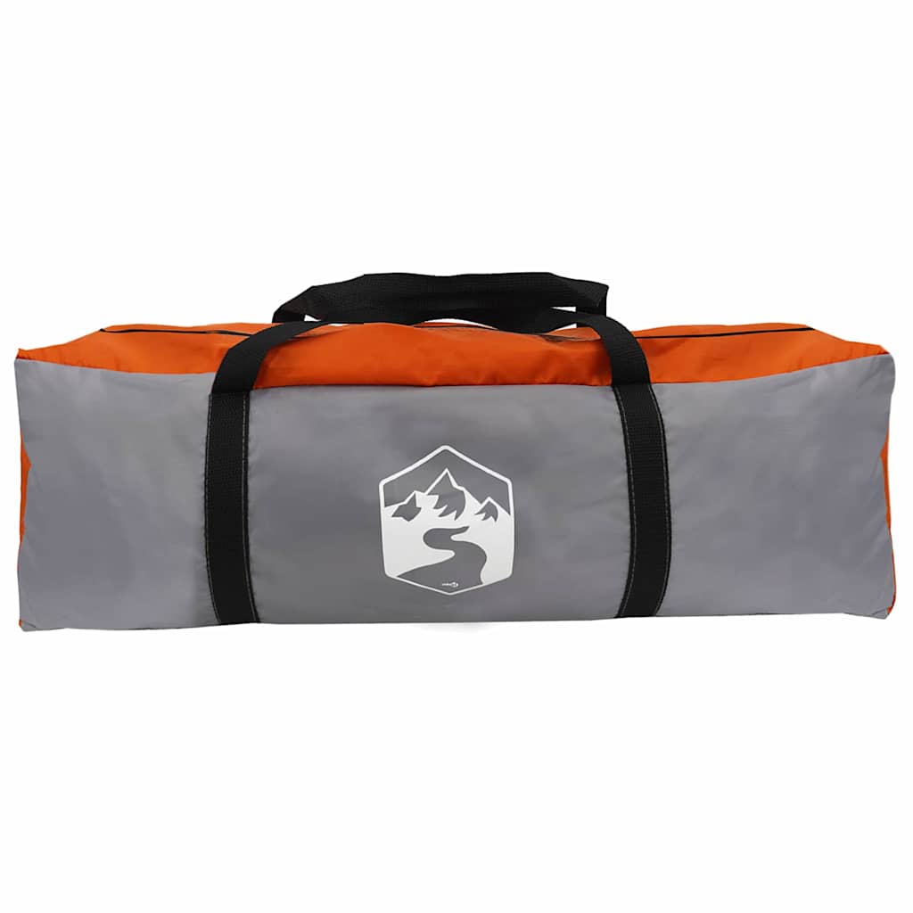 Kabine Zelt 12-Personen Grau und Orange 405 x 405 x 273 cm