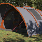 Tunnelzelt für 8 Personen Grau und Orange 710 x 460 x 245 cm