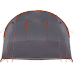 Tunnelzelt 4-Personen Grau und Orange 740 x 370 x 220 cm