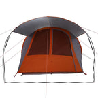 Tunnelzelt 4-Personen Grau und Orange 740 x 370 x 220 cm