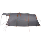 Tunnelzelt 4-Personen Grau und Orange 740 x 370 x 220 cm