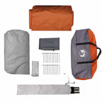 Tunnelzelt 4-Personen Grau und Orange 778 x 356 x 210 cm