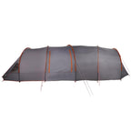 Tunnelzelt für 6 Personen Grau und Orange 890 x 470 x 220 cm