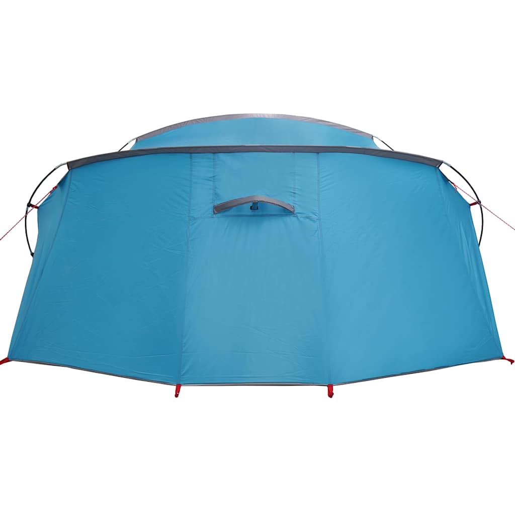 Tunnelzelt 4-Personen mit Dach Blau und Grau 318 x 275 x 140 cm