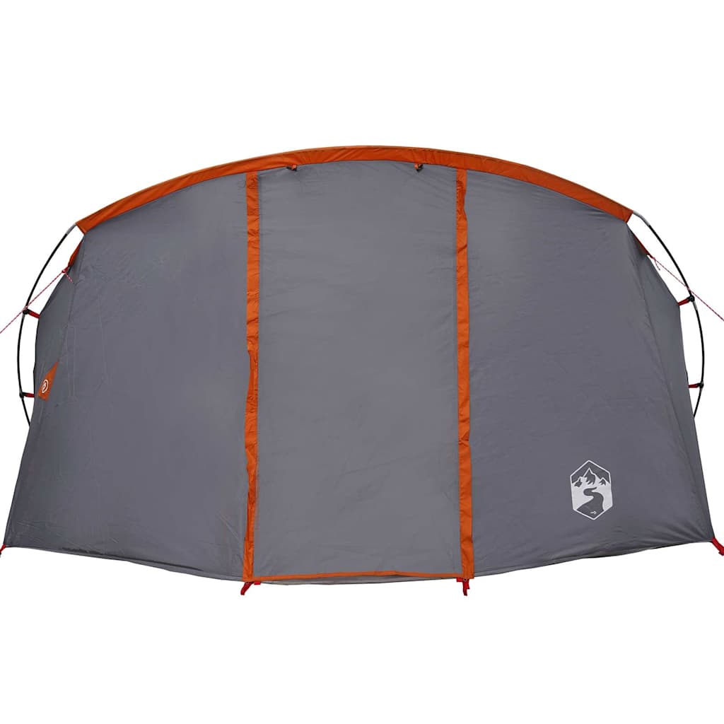 Tunnelzelt 4-Personen Grau und Orange 318 x 275 x 140 cm