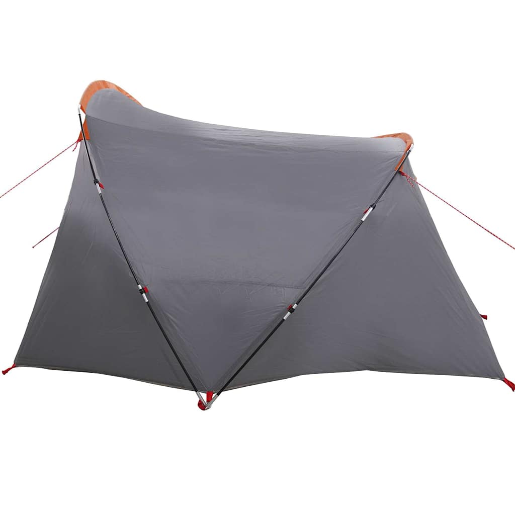 Tunnelzelt 4-Personen Grau und Orange 318 x 275 x 140 cm