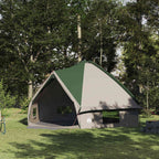 Teepee Zelt für 10 Personen Grün und Weiß 567 x 470 x 242 cm