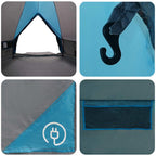 Teepee Zelt für 10 Personen Blau und Grau 567 x 470 x 242 cm