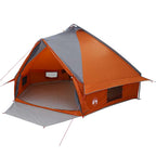 Teepee Zelt für 10 Personen Grau und Orange 567 x 470 x 242 cm
