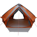 Teepee Zelt für 10 Personen Grau und Orange 567 x 470 x 242 cm