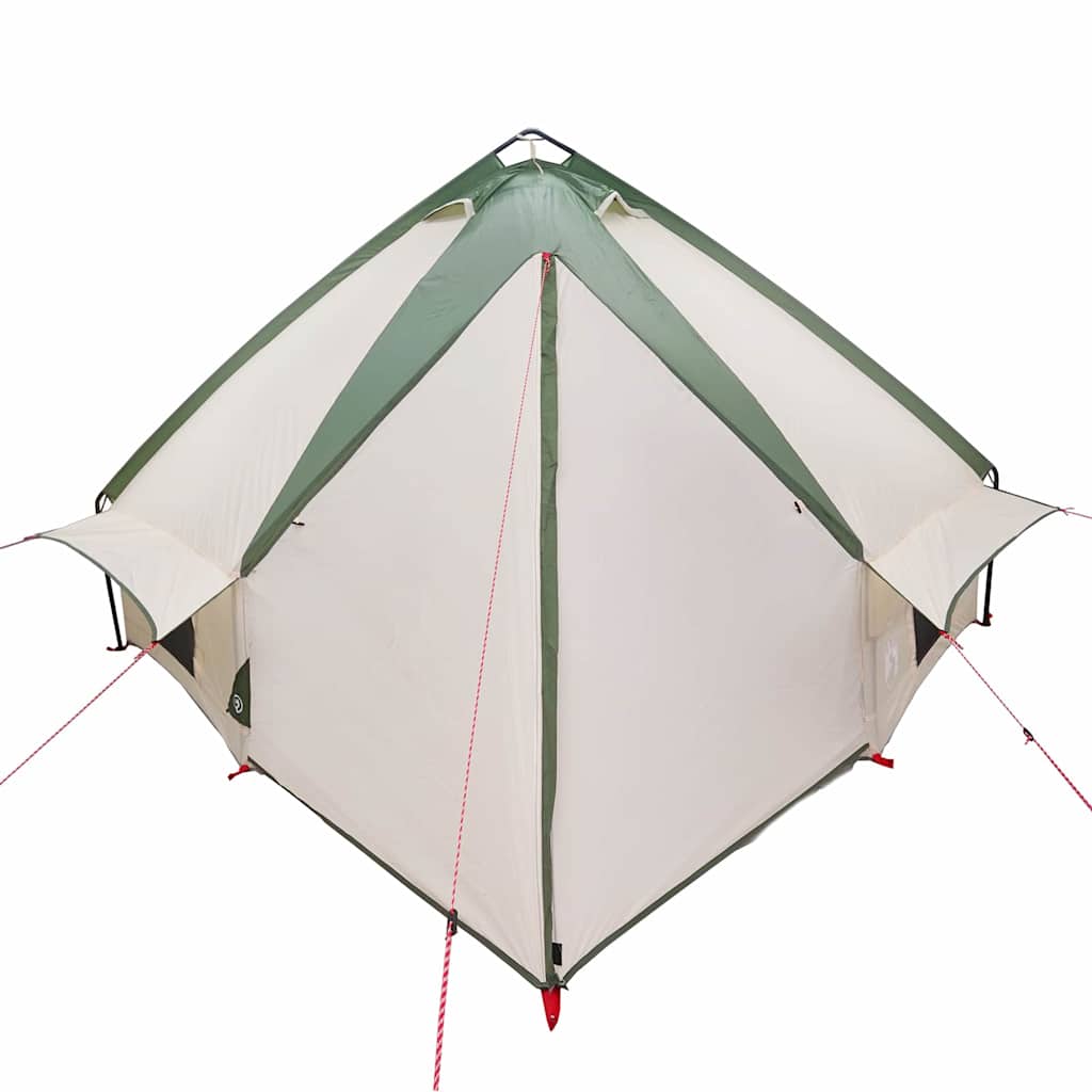 Teepee Zelt für 8 Personen Grün und Weiß 490 x 410 x 210 cm