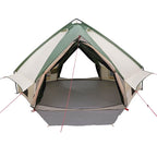 Teepee Zelt für 8 Personen Grün und Weiß 490 x 410 x 210 cm