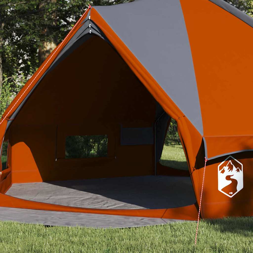 Teepee Zelt für 8 Personen Grau und Orange 490 x 410 x 210 cm