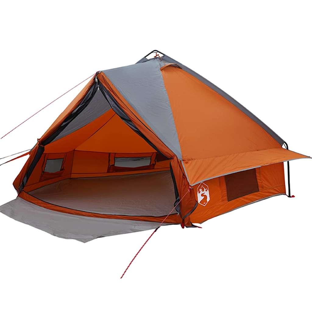 Teepee Zelt für 8 Personen Grau und Orange 490 x 410 x 210 cm