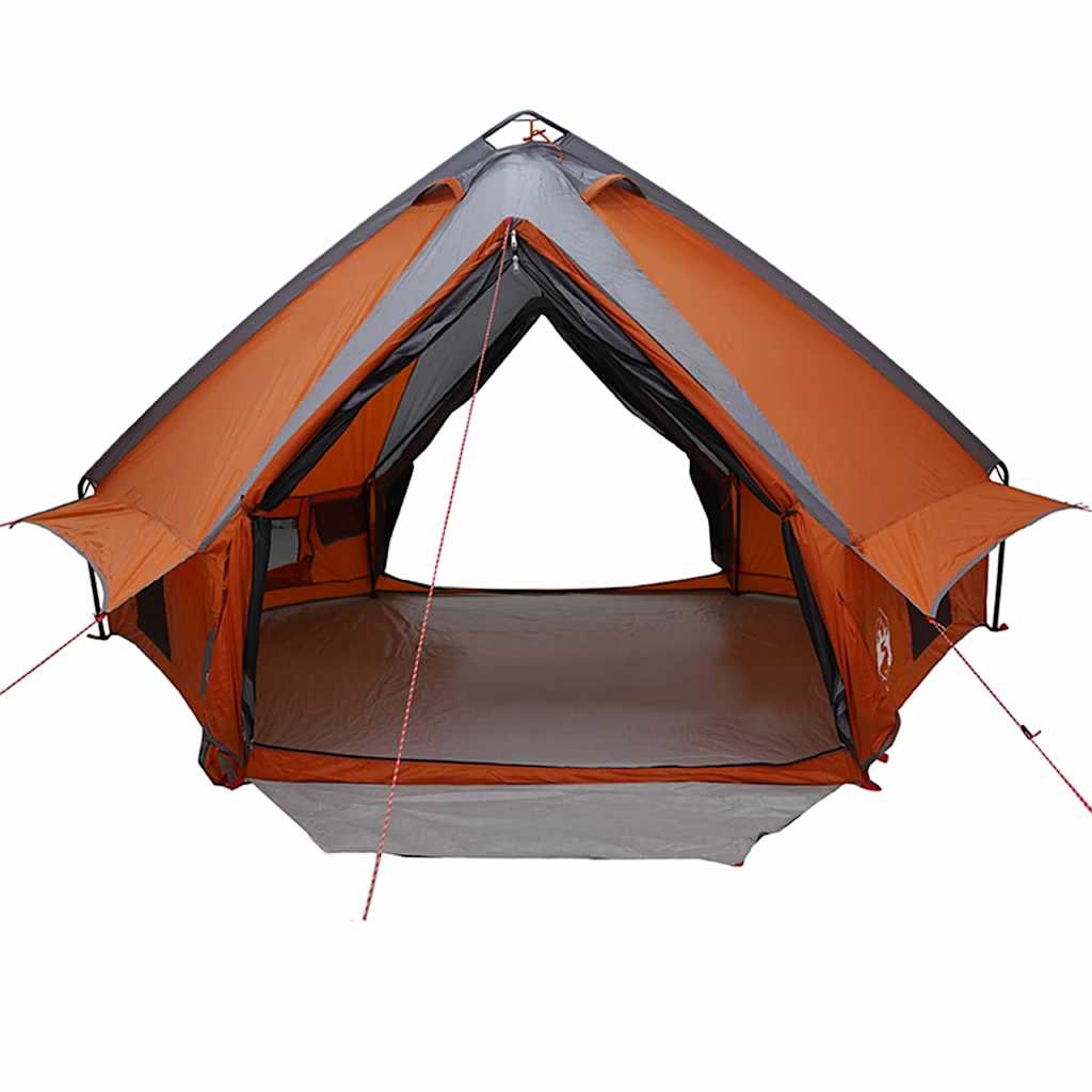 Teepee Zelt für 8 Personen Grau und Orange 490 x 410 x 210 cm