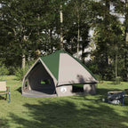 Teepee Zelt für 6 Personen Grün und Weiß 431 x 366 x 185 cm