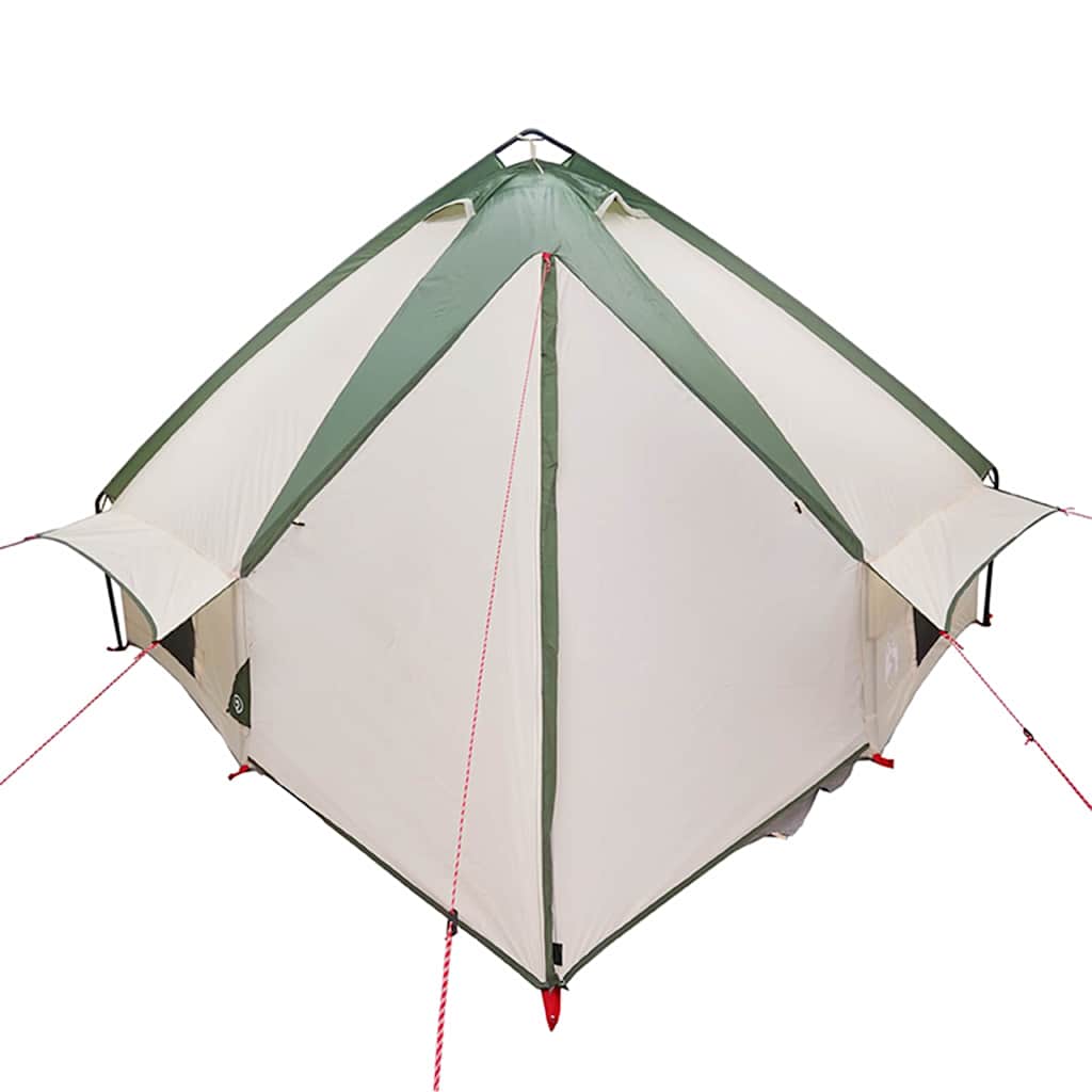 Teepee Zelt für 6 Personen Grün und Weiß 431 x 366 x 185 cm