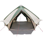 Teepee Zelt für 6 Personen Grün und Weiß 431 x 366 x 185 cm